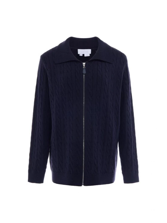 Foto van product usha WHITE LABEL Gebreid vest 'Minimalistic' navy