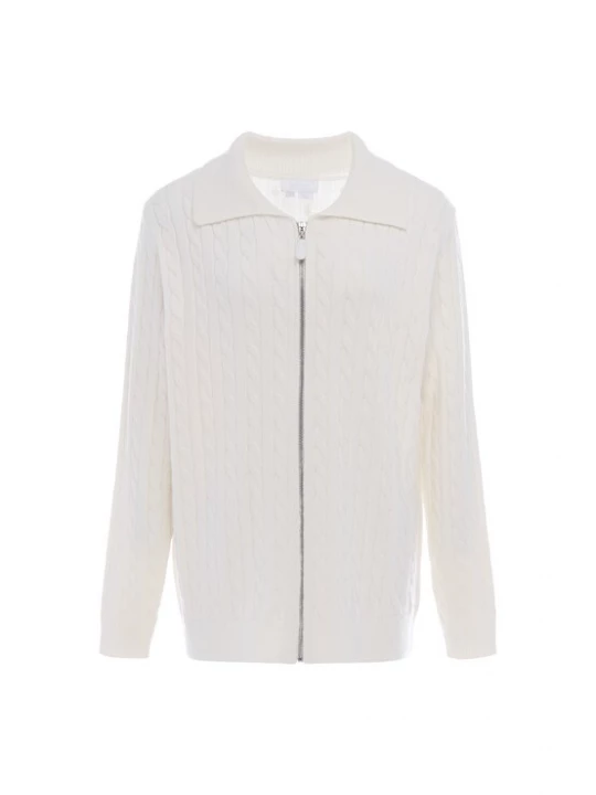 Foto van product usha WHITE LABEL Gebreid vest 'Minimalistic' offwhite