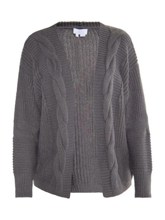 Foto van product usha WHITE LABEL Gebreid vest 'Vanne' donkergrijs