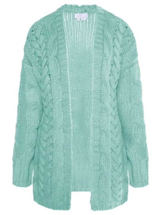 Foto van product usha WHITE LABEL Gebreid vest 'Vanne' mintgroen