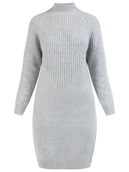 Foto van product usha WHITE LABEL Gebreide jurk 'Lynnea' grijs