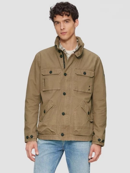 Foto van product Utility-stijl jas met een capuchon in de kraag s.Oliver bruin