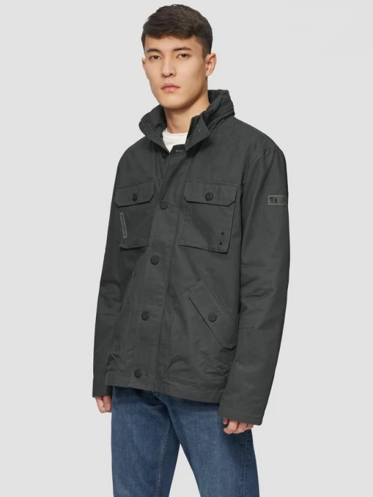 Foto van product Utility-stijl jas met een capuchon in de kraag s.Oliver grijs