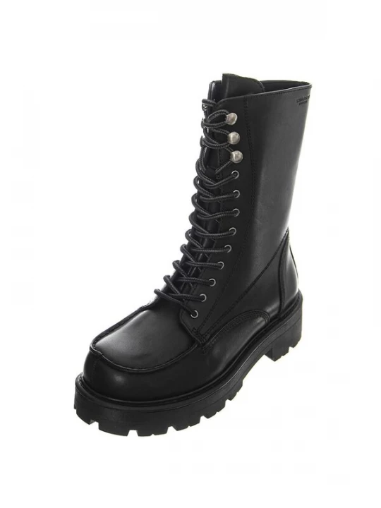 Foto van product Vagabond Veterlaarzen 'Womens Cosmo 2.0 Cow Leather Black Boots Low Heel Chunky' zwart