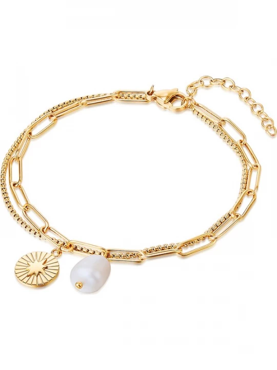Foto van product Valero Pearls Armband goud / parelwit