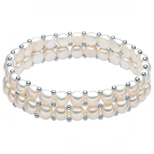 Foto van product Valero Pearls Armband zilver / parelwit