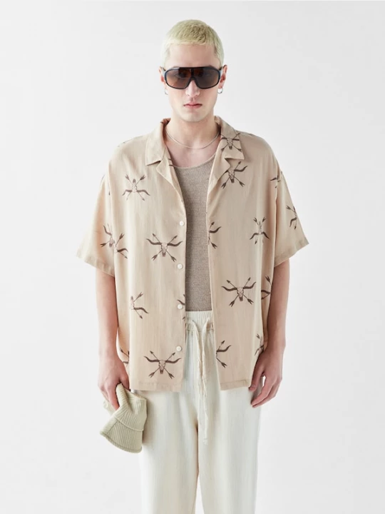Foto van product VAMOS CLO Overhemd beige / bruin