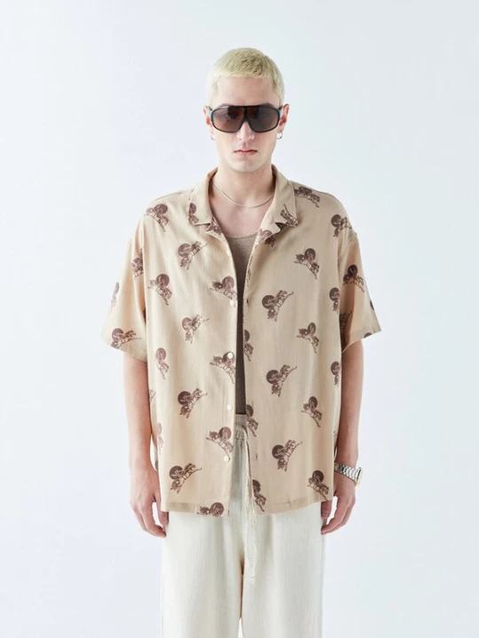 Foto van product VAMOS CLO Overhemd beige / bruin
