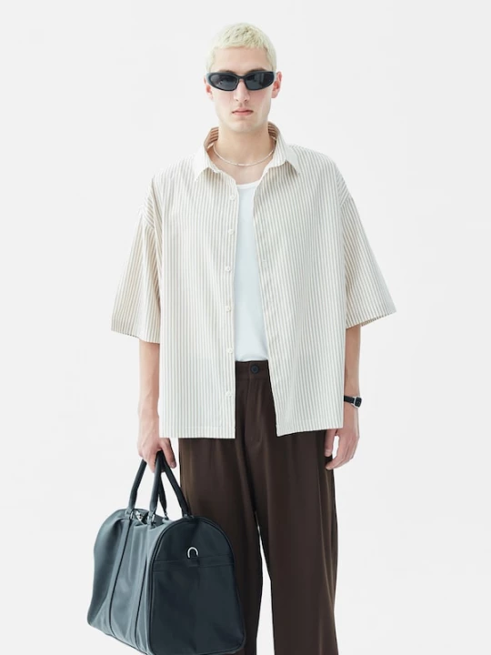 Foto van product VAMOS CLO Overhemd beige / wit