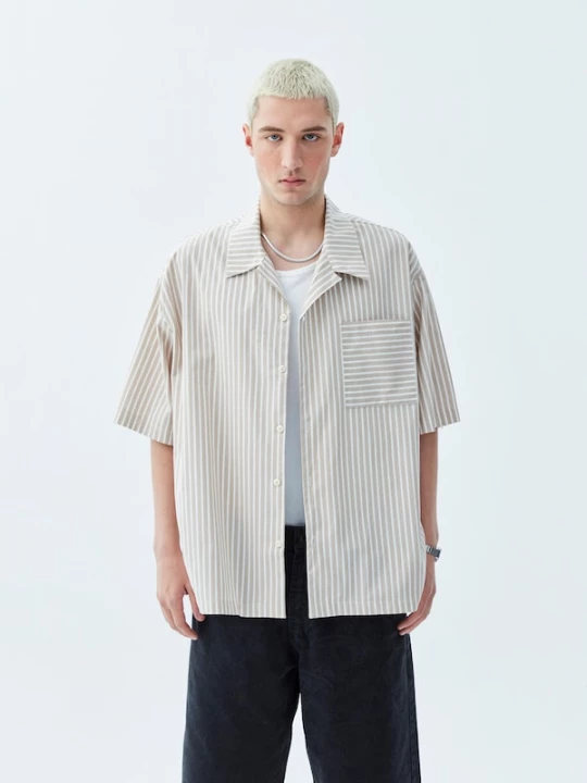 Foto van product VAMOS CLO Overhemd beige / wit
