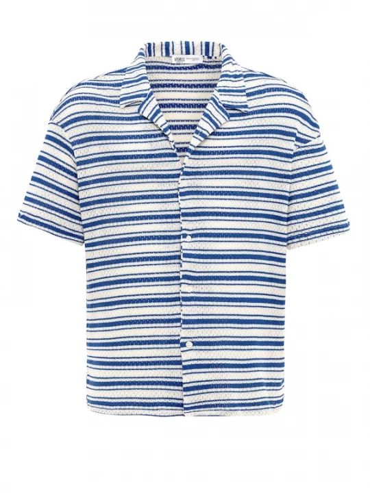 Foto van product VAMOS CLO Overhemd blauw / wit