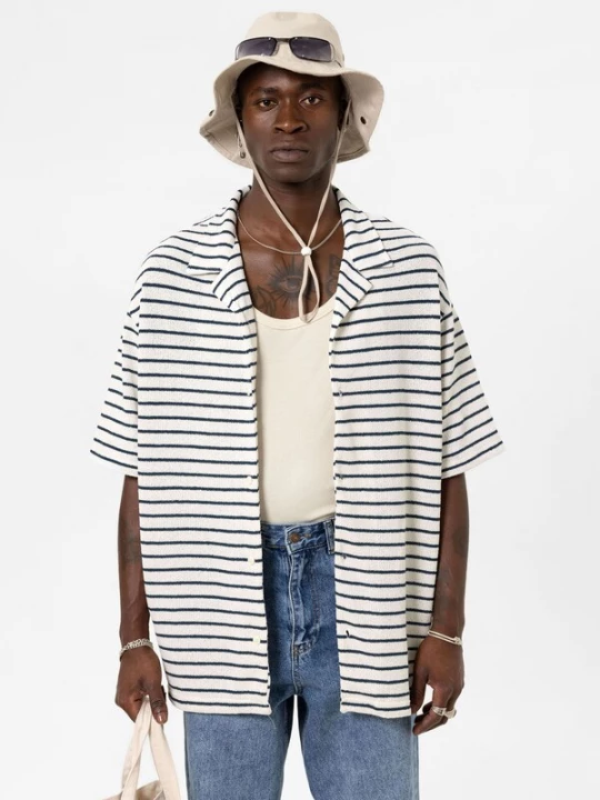 Foto van product VAMOS CLO Overhemd navy / wit