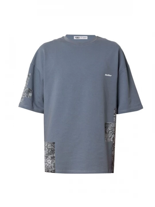 Foto van product VAMOS CLO Shirt basaltgrijs / zwart / wit
