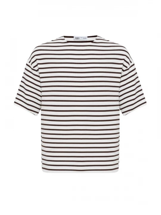 Foto van product VAMOS CLO Shirt bruin / wit