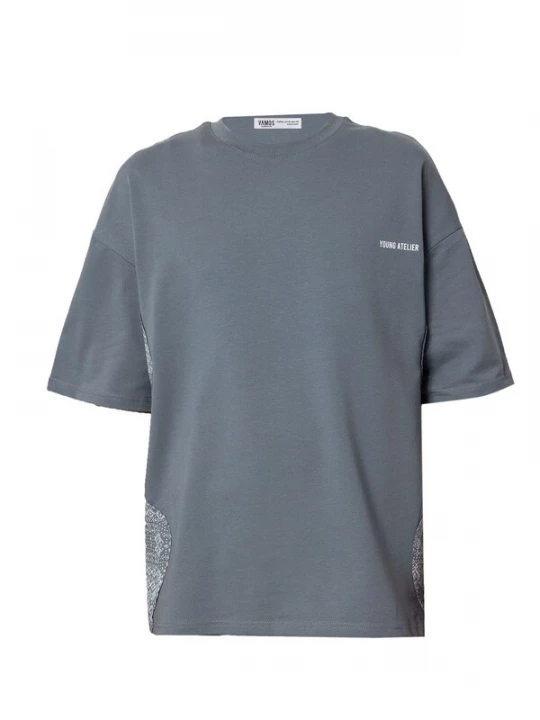 Foto van product VAMOS CLO Shirt grijs / wit