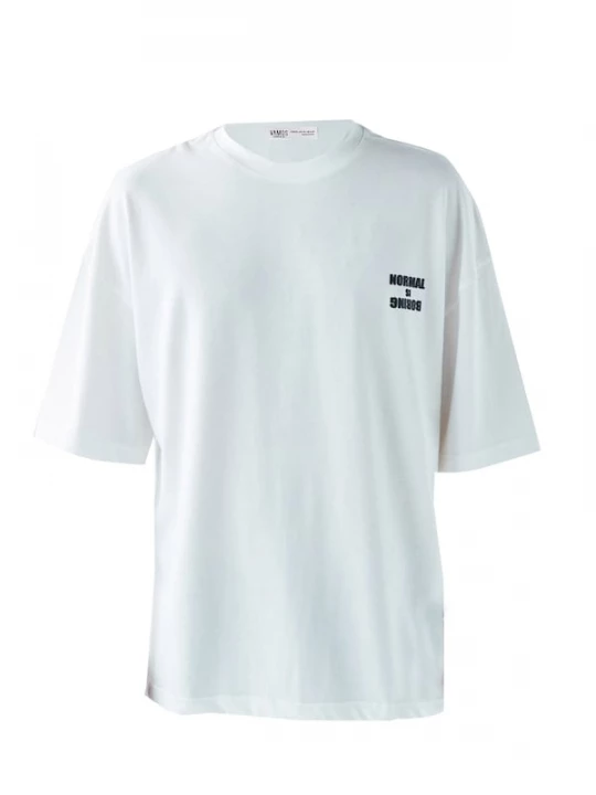 Foto van product VAMOS CLO Shirt 'Mission' ecru / blauw / zwart