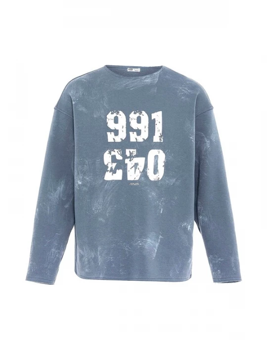 Foto van product VAMOS CLO Sweatshirt basaltgrijs / wit