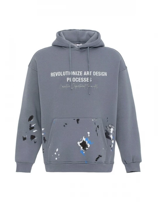 Foto van product VAMOS CLO Sweatshirt blauw / basaltgrijs / zwart / wit