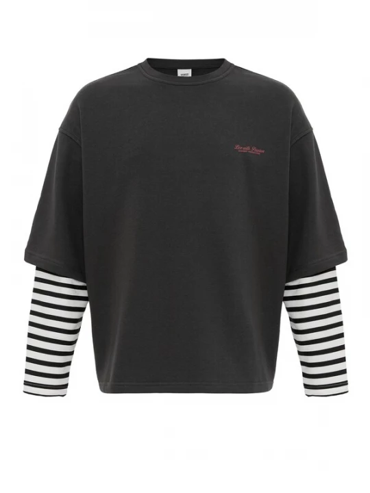 Foto van product VAMOS CLO Sweatshirt donkergrijs / rood / zwart / wit