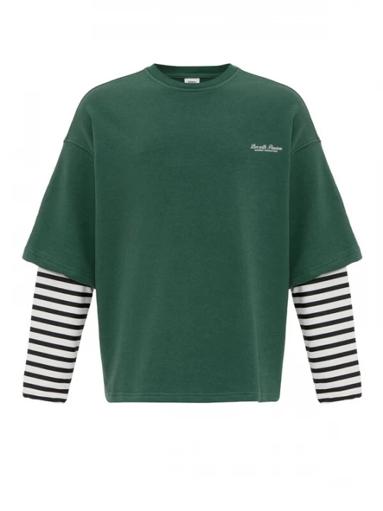 Foto van product VAMOS CLO Sweatshirt groen / zwart / wit