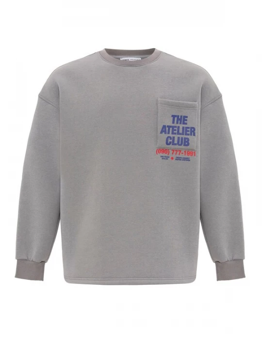 Foto van product VAMOS CLO Sweatshirt navy / grijs / bloedrood