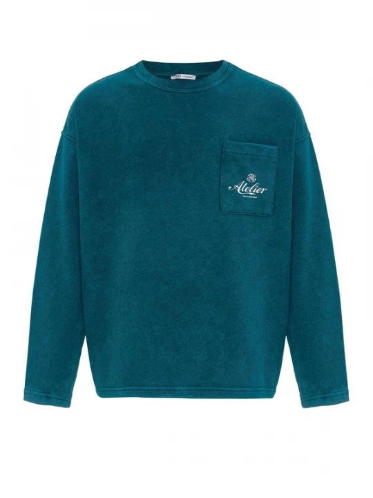 Foto van product VAMOS CLO Sweatshirt petrol / wit