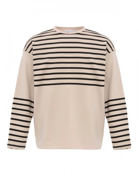 Foto van product VAMOS CLO Sweatshirt taupe / zwart
