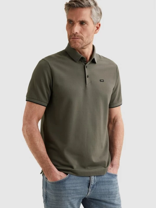 Foto van product VANGUARD Shirt 'Polo shirt in piqué blend' donkergroen