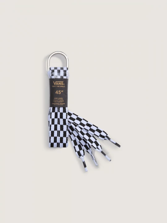 Foto van product Vans - Checkerboard Vans Brede Schoenveters, Man, Zwart, Grootte: L - (137 cm)