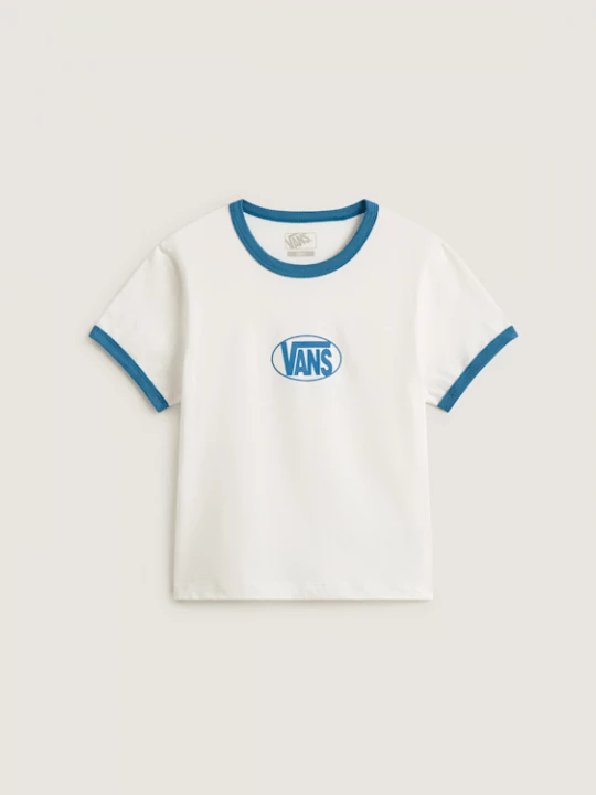 Foto van product Vans - Circle V Ringer Tee, Vrouw, Wit