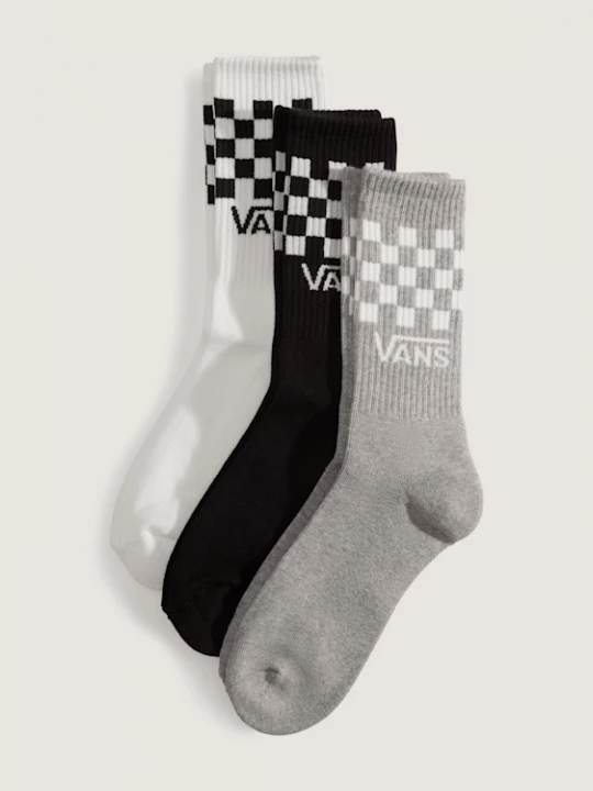 Foto van product Vans - Classic Check Crew Sokken (3 paar)unisex, Zwart, Grootte: S (34.5-38​)