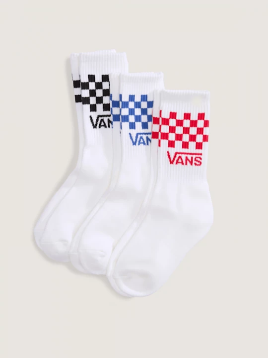 Foto van product Vans - Classic Check Crew Sokken voor kinderen (3 paar)unisex, Wit, Grootte: XS (31-34)
