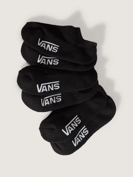 Foto van product Vans - Classic Kick Sokken voor kinderen (3 paar)unisex, Zwart, Grootte: XS (31-34)