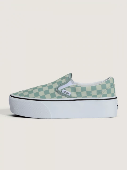 Foto van product Vans - Classic Slip-On Platformschoenen, Man, Groen