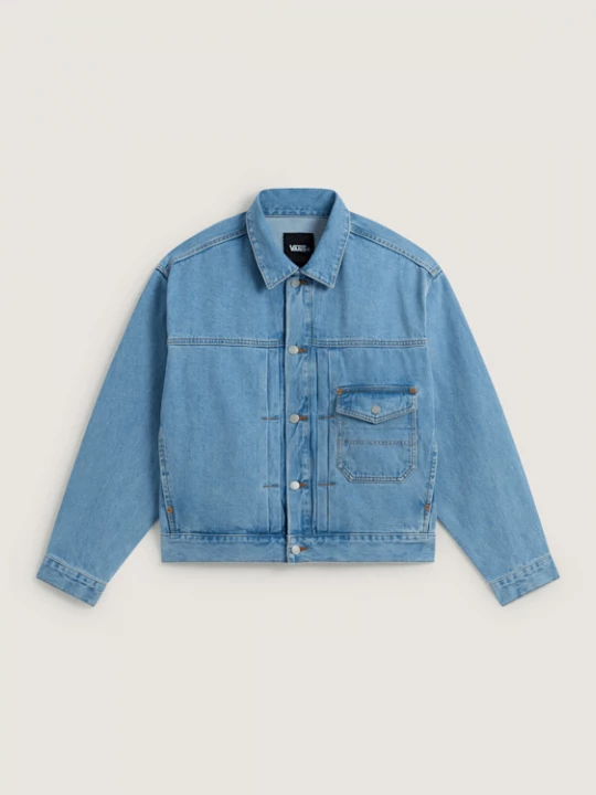 Foto van product Vans - Denim Trucker Jacket LIGHT STONEWASH, Man, Blauw