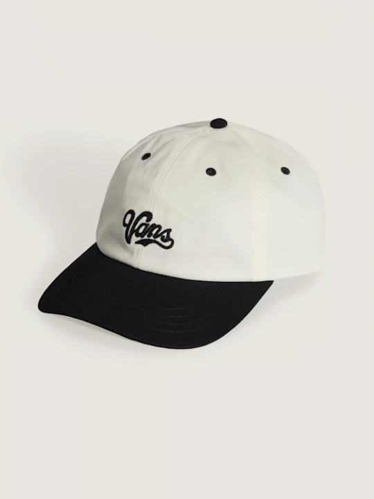 Foto van product Vans - Lefty Script Curved Bill Jockey Black, Man, Wit, Grootte: Een maat