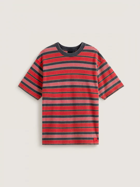 Foto van product Vans - Pique Stripe Knit Tee, Man, Rood