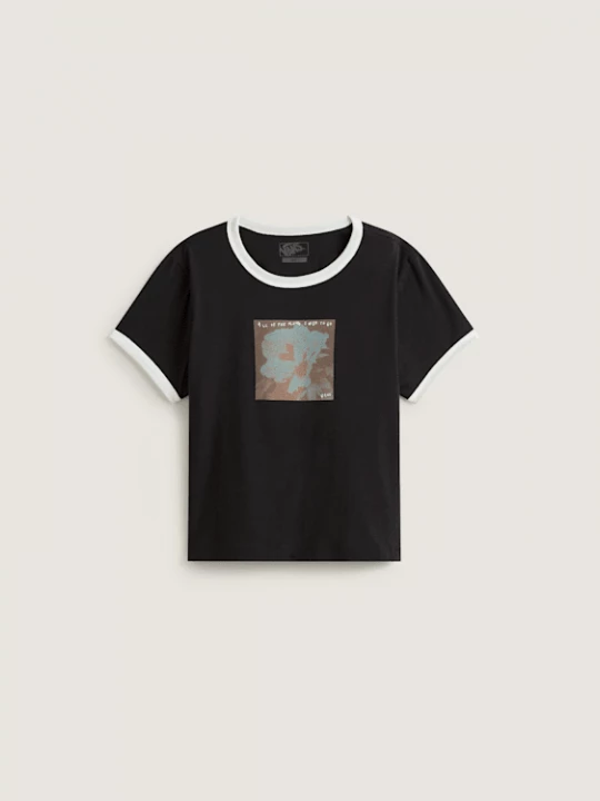 Foto van product Vans - Places I Wish To Go Ringer SS Tee Black, Vrouw, Zwart