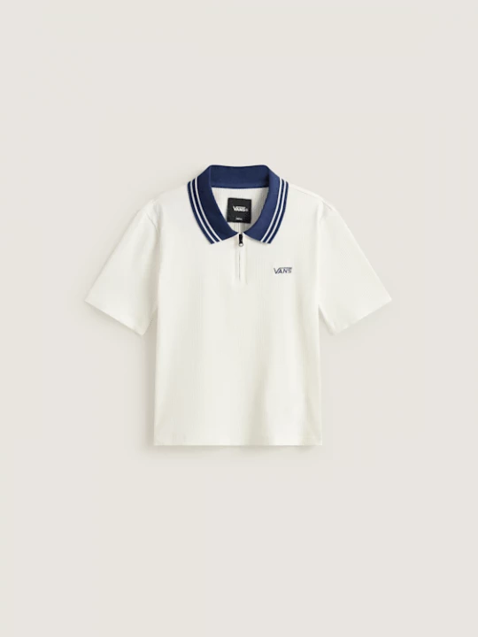 Foto van product Vans - Priscilla Polo SS Top + Piping EGRET, Vrouw, Wit