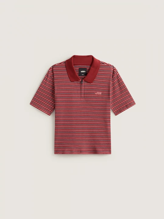 Foto van product Vans - Priscilla Stripe Poloshirt, Vrouw, Rood