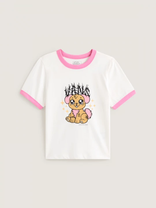 Foto van product Vans - Puppy Ringer Tee, Vrouw, Wit