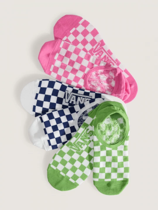 Foto van product Vans - Ticker Canoodle Checkerboard Sokken (3 paar), Man, Roze, Grootte: L (42.5-47​)