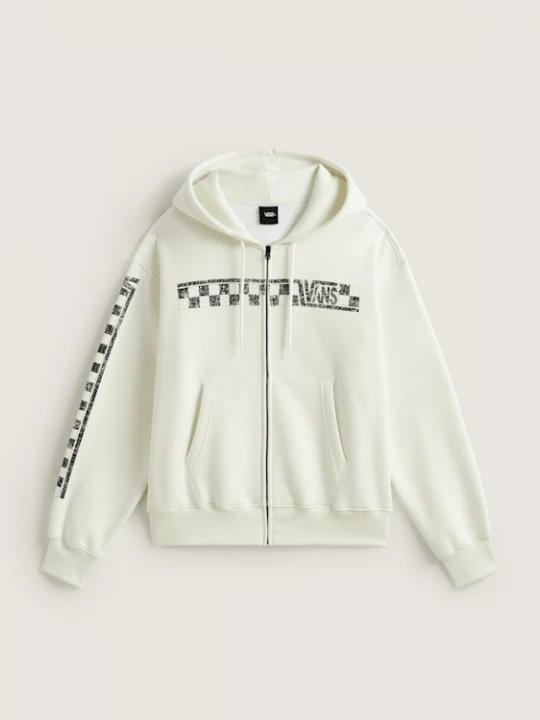 Foto van product Vans - Vans Racing Hoodie met volledige rits, Man, Wit