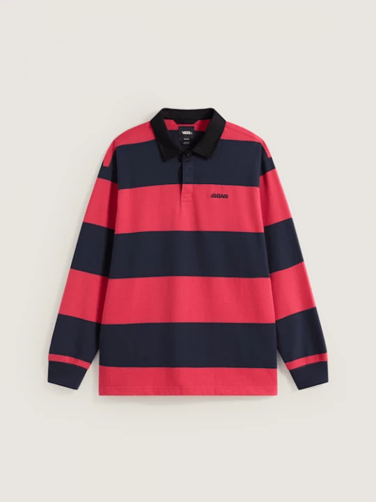 Foto van product Vans - Ward Stripe Rugby Knit Polo, Man, Rood
