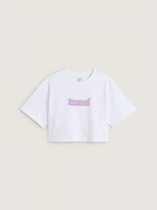 Foto van product Vans - Y2K Boho Relax Crop Tee, Vrouw, Wit