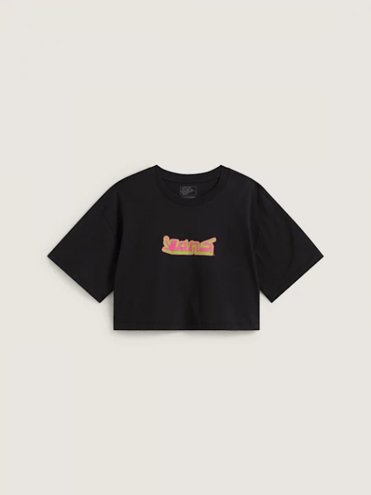 Foto van product Vans - Y2K Boho Relax Crop Tee, Vrouw, Zwart