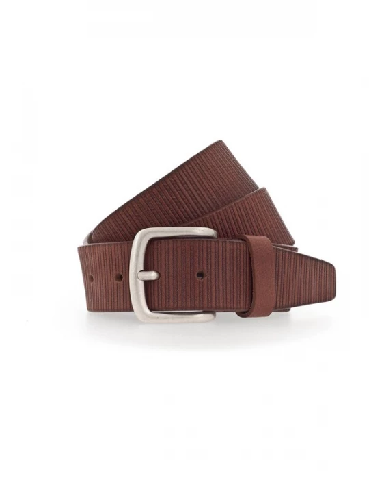 Foto van product VANZETTI Riem cognac / donkerbruin / zilver