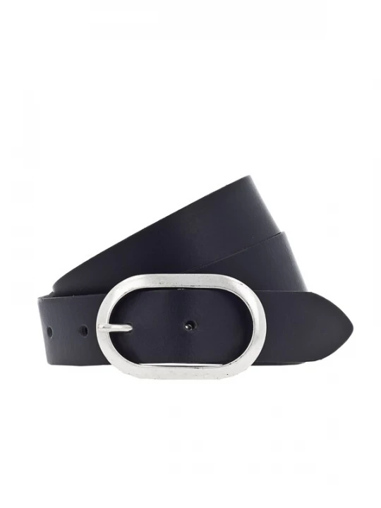 Foto van product VANZETTI Riem 'Oval 3cm' zwart / zilver