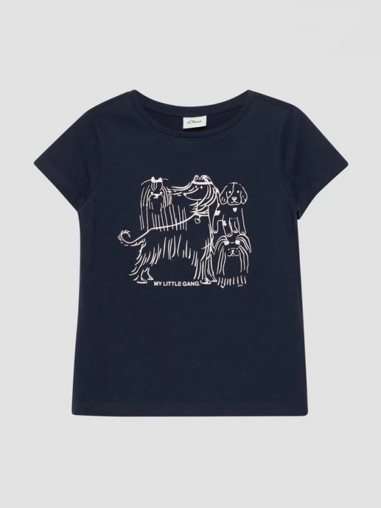 Foto van product Varianten T-shirt met glitterprint s.Oliver blauw