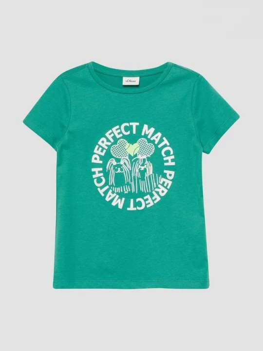 Foto van product Varianten T-shirt met glitterprint s.Oliver groen